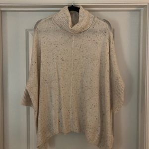 LOFT confetti fleck turtleneck sweater
